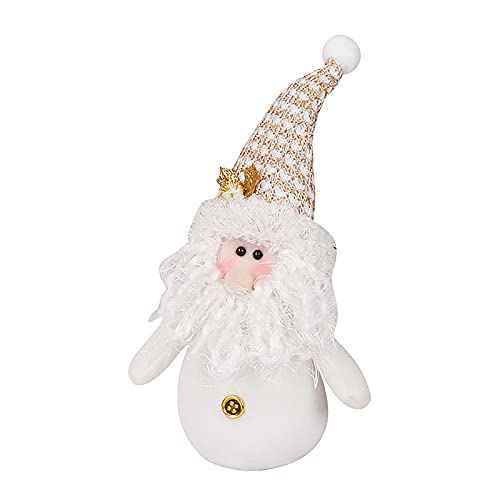 Goosacyon Bonhomme de neige en peluche Père Noël Bonhomme de neige Poupée Décoration de Noël Bonhomme de neige Poupée Ornements pour table Cheminée Décoration intérieure Idée cadeau Cover