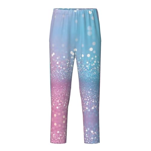 Pajama Pants Pajama Bottoms with Elastic Waistband Sleepwear Lounge PantsGlitter