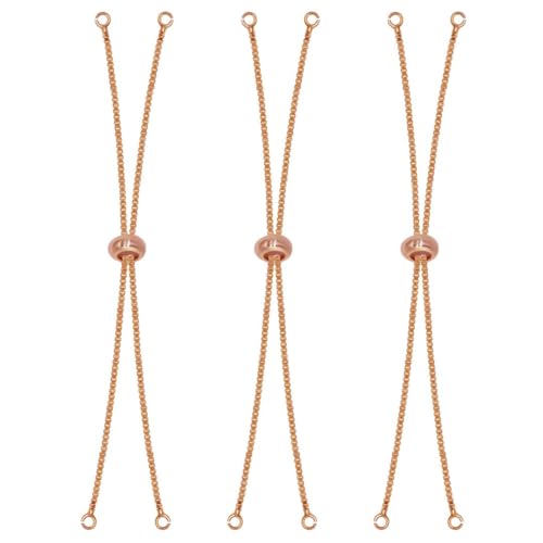 Image of SATRA TRADERS | Size : 4 Inch 10pcs Bracelet Adjustable Slider Chain Bracelet Lock for Bracelete Making | Silver
