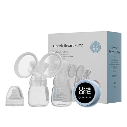 Sacaleches Eléctricos Portátil, HOVCEH Sistema Antirretorno Extractor de Leche Materna, Modos, Cada uno con 9 Marchas Sacaleches, Libre de BPA Saca Leche Materna Electrico con Pantalla Táctil LED
