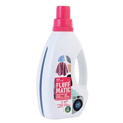 Image of IFB essentials Fluff Matic Front Load Liquid Detergent - 880ML | Removes Tough Stains | Concentrated Formula for Extra Washes | Long Lasting Floral Fragrance | Preserves Softness & Shine