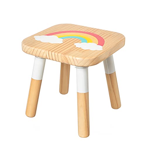 RUYU Hand-Painted Wooden Stool Image