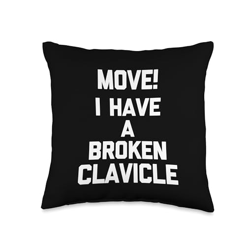 Broken Collarbone Throw Pillow 16x16 Multicolor
