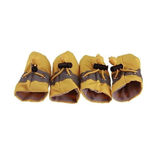 GlobalNiche® Normal Yellow, XXXL: Antiskid Puppy Shoes Soft-Soled Pet Dog Shoes Waterproof Small Dog Prewalkers Soft Pet Products Supplies Pet Paw Care