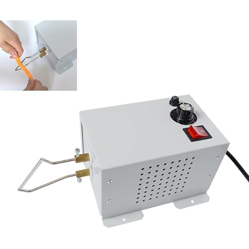 GYKOZY Máquina de Corte en Caliente de Escritorio, Cuchillo Eléctrico para Cortar Cuerda, Temperatura Ajustable 0-650℃, Longitud de Hoja 50 mm, Potencia Ajustable 60W, para Trenzado de Tela
