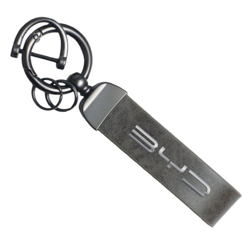 NYSLDSCO Coche Cuero Llaveros, para BYD Seal BYD F3 BYD S1 Pro rotación de 360 ​​Grados Aleación Zinc Llavero con Anillo antipérdida Decorar Accesorio,B-M