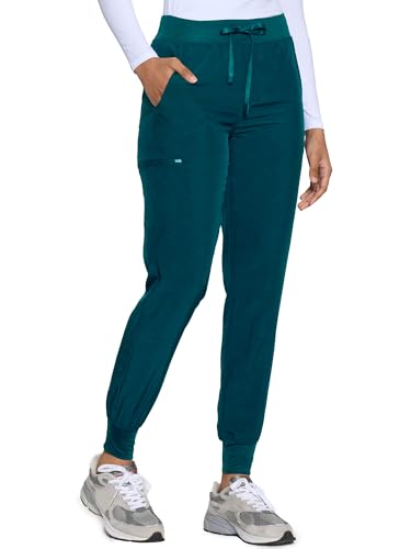 Image of COZYFIT Womens Scrub Pants - Soft Stretch Yoga Style with 5 Pockets, Slim Fit Jogger Scrubs Pants for Women