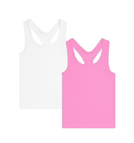 Image of Malibu Sugar Girls Tank Tops Size 7-10 - Racerback Tank Top Dance Cheer Gymnastics Shirts for Sports Undershirts Layering