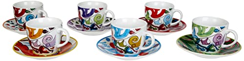 Tasses à café multicolores Excelsa Lisbona coffret cadeau idéal - 3