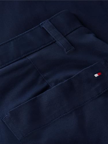 Image of Tommy Hilfiger Women's Twill Straight Chino Pants with Stretch Mid Rise Ankle Pants