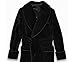 HUMAIRA FASHION Luxury Men's Smoking Jacket Robe in Black, Classic Velvet Loungewear (US, Alpha, XX-Large, Regular, Regular, Black)