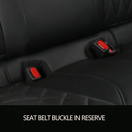 Image of EKR Rav4 Seat Covers Custom Fit for Toyota Rav4 LE(NOT for Hybrid) 2013 2014 2015 2016 2017 2018,Leather Car Seat Cover for Trucks SUV Full Set,Faux Leather(Black /Gray)