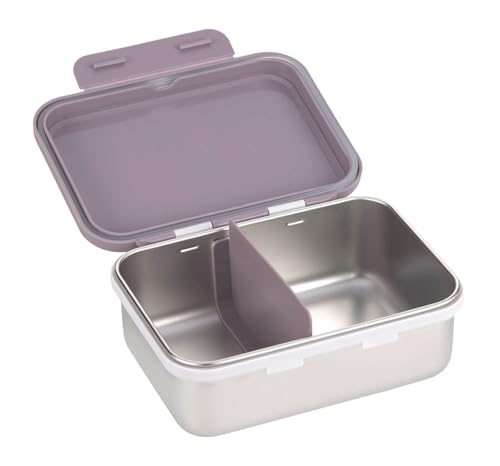 Foto von LÄSSIG Kinder Brotdose Edelstahl Lunchbox Frühstücksbox Nachhaltig Kindergarten Schule/Adventure Dragonfly, 1 Stück (1er Pack)