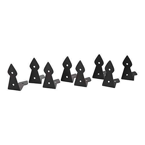 Image of Set of 8 Brass 90 Degree Spade Trunk Corners, Oil Rubbed Bronze Finish, Edge Guard Table Cabinet Protector, Decorative Corner Brackets