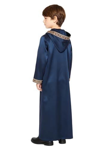 Kaftan d'Orient à capuche thobe manches longues enfants - 2