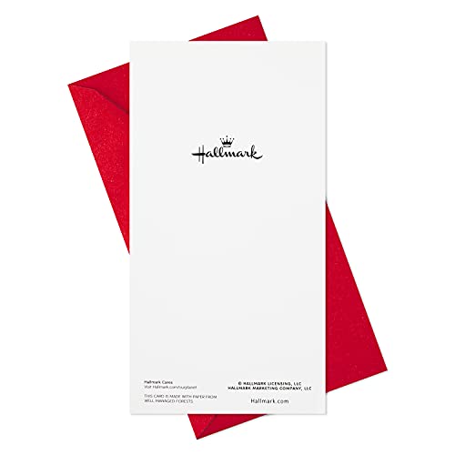 Hallmark Pacote de porta-cartões de presente ou dinheiro de Natal, pensando em você no Natal (10 car