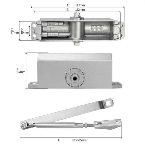 Cierrapuertas para uso doméstico que automatiza tu puerta interior con suavidad 8