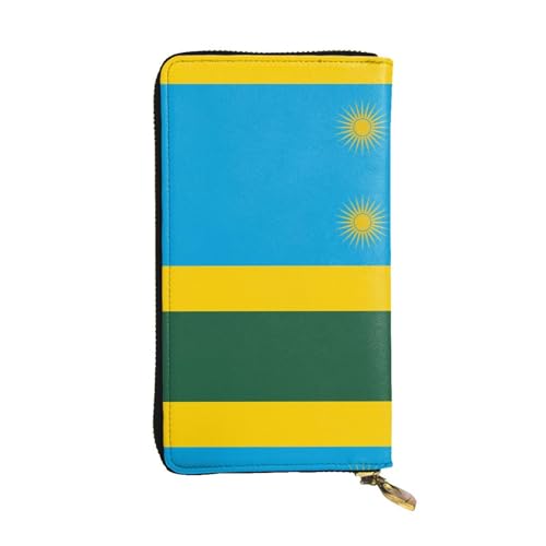 Portefeuille en cuir Rwanda 19,1x10,4 cm pour cartes et voyage