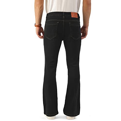 PARIS-HAMILTON-Men-Bootcut-Fit-Stretchable-Bellbottom-Denim-Jeans