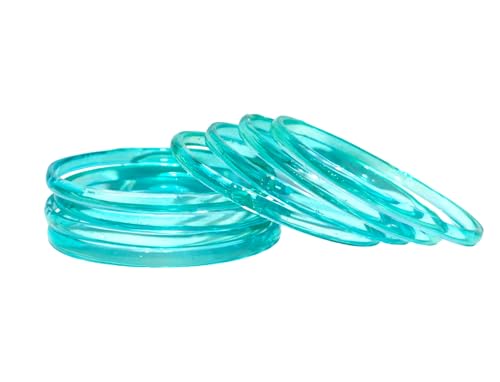 Image of Colorful Jelly Bangles Set of 8 - Transparent Candy Color Stackable Bracelets, Lightweight Fashion Accessories for Women & Girls
