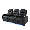 Leather home theater seating seats simple style dual power electric headrest game seats leather movie theater chairs theater recliner sofa with type c usb charger  urban country home decor