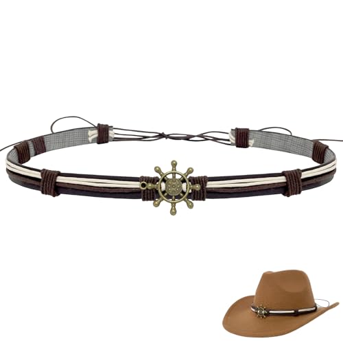 Image of Cowboy Hat Bands for Men Women,Braided Hatbands Belt for Cowboy /Western /Fedora /Cowgirl Hats Multicolor