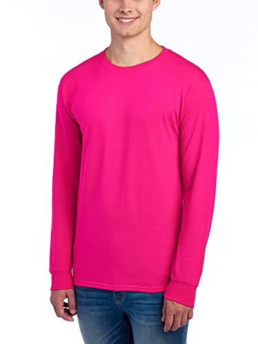 Jerzees Mens Dri-Power Cotton Blend Long Sleeve Tees, Moisture Wicking, Odor Protection, UPF 30+, Sizes S-3x3