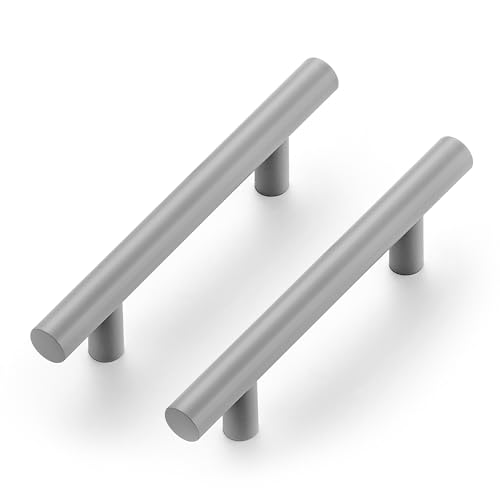 Image of Ravinte 6 Pack | 5 Inch Cabinet Pulls Grey Stainless Steel Kitchen Drawer Pulls Cabinet Handles 5 InchLength, 3 Inch Hole Center