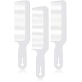 Boao 3 Pieces Barber Combs Flat Top Clipper Combs Hair Cutting for Flat Top and Clipper Cuts(White)