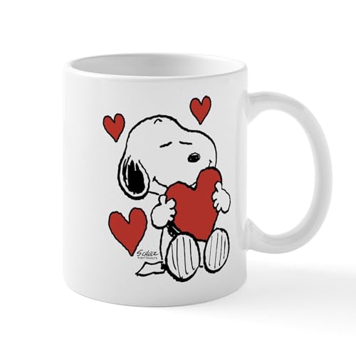 Taza de cerámica blanca Snoopy para café 11 oz miniatura 1