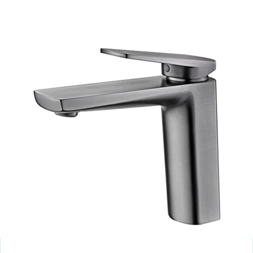Mitigeur de lavabo anti-éclaboussures pour robinet de salle de bain gris