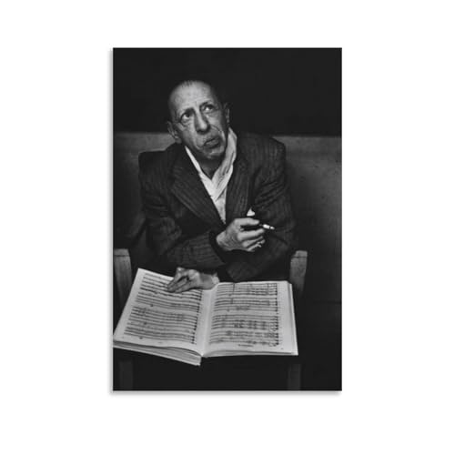 Affiche Igor Stravinsky poster toile chambre décoration murale moderne format 40x60cm
