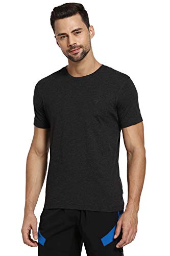Image of Van Heusen Men Athleisure Regular Fit T-Shirt - Cotton Rich - Smart Tech, Easy Stain Release, Anti Stat, Ultra Soft, Moisture Wicking
