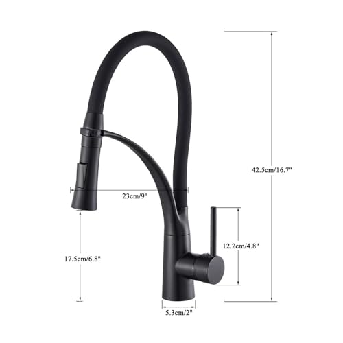Robinet de cuisine chromé noir mat mitigeur évier douchette extractible chic