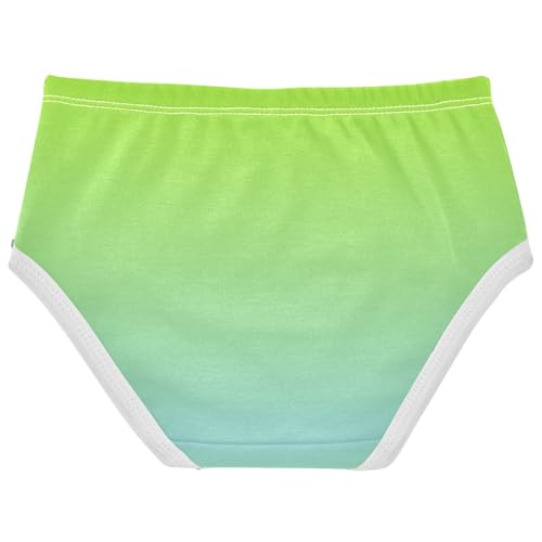 Joisal Lemon Green Light Sky Blue Gradient Cute Panties Girl Girls Underwear Toddlers Cotton Stylish Briefs Girls Undies 2t2