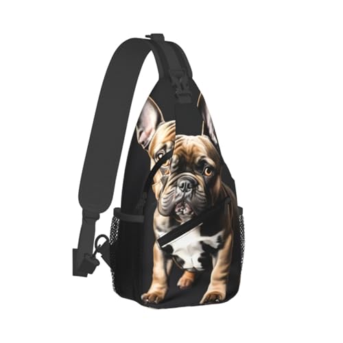 Mochila cruzada con estampado Bulldog Francés orejas largas miniatura 2