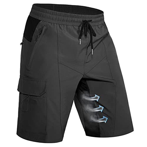 Pantalon de randonnée homme noir L - Short de VTT léger et respirant