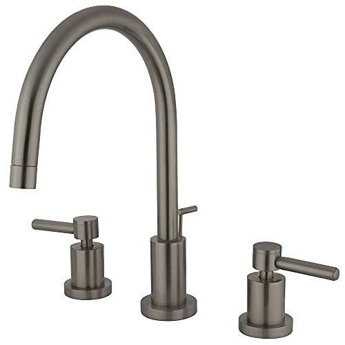 Kingston Brass KS8928DL Concord TDT-Rubinetto da bagno in ottone con Pop-Up in metallo, con maniglia in nichel satinato con Kingston Brass
