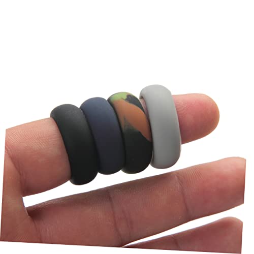 Anillos de silicona Holibanna unisex 9 piezas miniatura 3