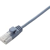 エレコム LANケーブル CAT6 1m ツメが折れない 爪折れ防止コネクタ スリム ブルー LD-GPST/BU10