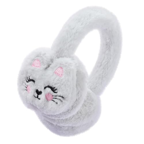 Girls Ear Muffs Cute Cat Earmuffs Winter Plush Ear Warmer Outdoor Ear Covers for Kids