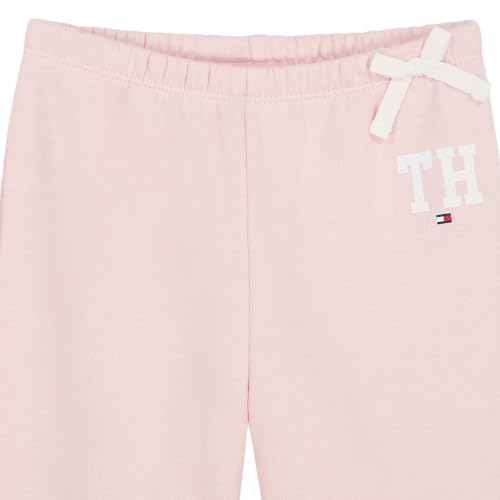 Tommy Hilfiger Girls' 2-Piece Fleece Set, Crewneck Sweatshirt with Jogger Sweatpants, Lotus, 4T - image 2