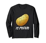 Photo Gallery distressed is potato design divertente scherzo patate amanti del cibo maglia a manica Photo Gallery distressed is potato design divertente scherzo patate amanti del cibo maglia a manica