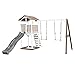 AXI Beach Tower Aire de Jeux avec Toboggan en Gris, 2 Balançoires & Bac à Sable | Grande Maison Enfant extérieur en Marron & Blanc | Cabane de Jeu en Bois FSC