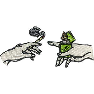 Weed Indeed!! Holy Joint - Sew Iron on, Embroidered Original Artwork - Patch - 1.7" X 3.8"