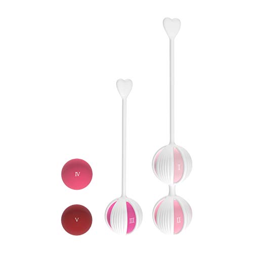 Kegel Weights Exercise Balls - 5 Kegel Balls for Beginner & Advance,Doctor Recommended for Women Bladder Control & Pelvic Floor Exercise Ben Wa Massage Balls