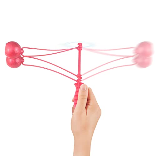 Fowybe Juguete Clackers | Bolas Clackers Knockers | Bola colisión oscilante, Juguete elástico Juego sensorial Luminoso con Cuerda elástica para Juguetes Peluche Carnaval