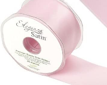 OakTree Double Faced Ribbon, Pink (Lt Pink No. 21), 50 mm x 20 m