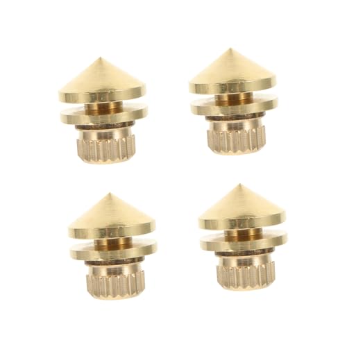 KONTONTY 4pcs Copper Speaker Spikes Shockproof Pads for Speaker Stands Isolation Feet for Amplifiers Turntables Compact Design for Enhanced Audio