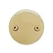 Westbrass D329-01 Two Hole Tub Overflow Faceplate with Screws, Polished Brass